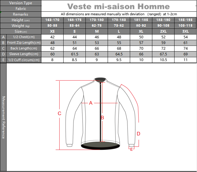 Vestes mi-saison Team Homme vélo