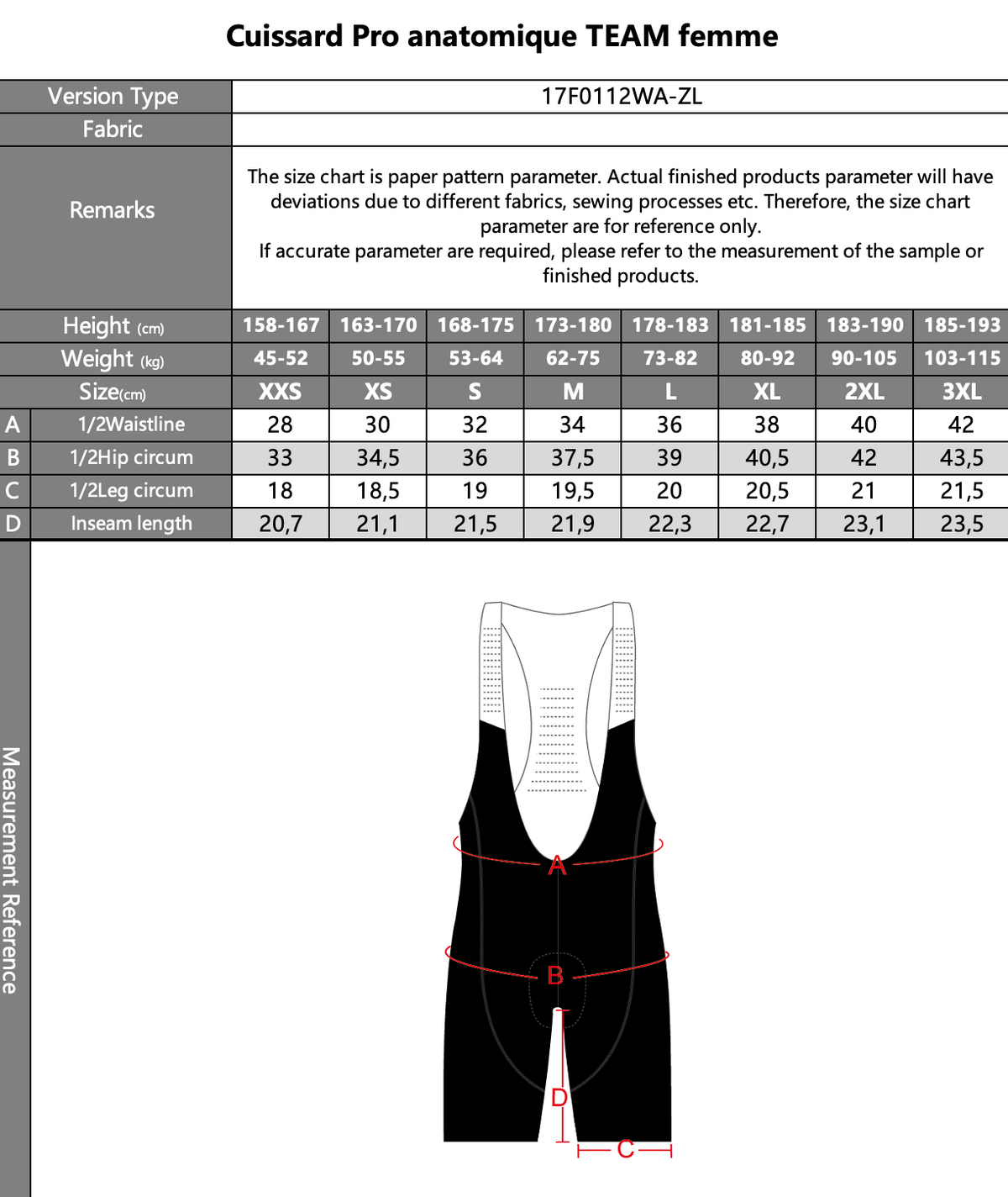 Le Cuissard Pro Anatomique TEAM Femme