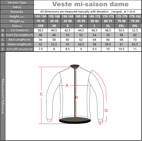 Vestes mi-saison Team Femme vélo