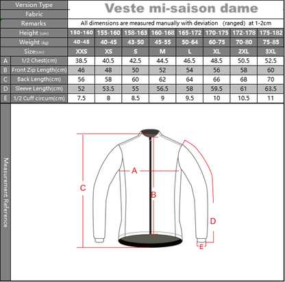 Vestes mi-saison Team Femme vélo